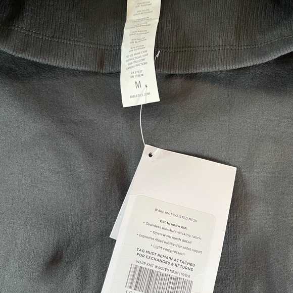 Fabletics Warp Knit Waisted Mesh Leggings - Picture 5 of 7